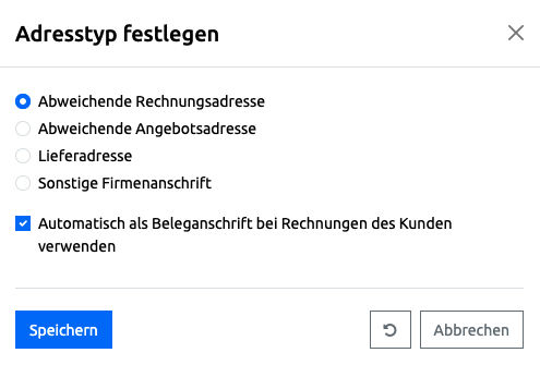 Unternehmen erstellen - Stammdaten