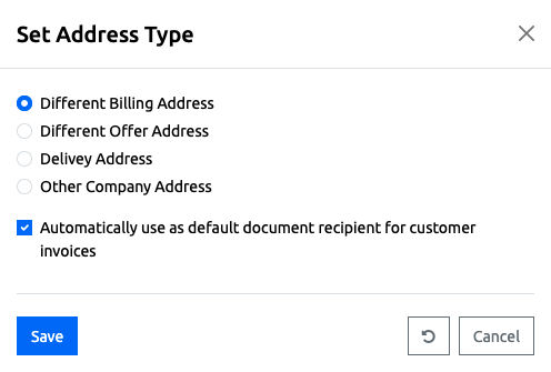 Company - Address Types
